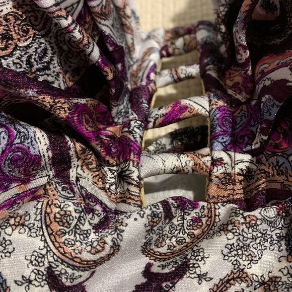 NWT LANE BRYANT Paisley SWIM BY CACIQUE. Top size 42 DD and Bottom size 18 - Picture 5 of 16